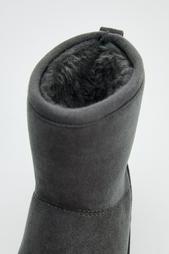 FAUX FUR PLATFORM ANKLE BOOTS