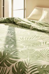 TROPICAL LEAVES PRINT DUVET COVER