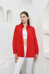 YLZ OVERSİZE KADIN GÖMLEK - Oversize Uzun Basic Gö