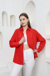 YLZ OVERSİZE KADIN GÖMLEK - Oversize Uzun Basic Gö