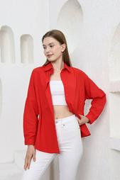 YLZ OVERSİZE KADIN GÖMLEK - Oversize Uzun Basic Gö
